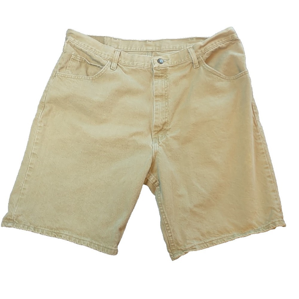 Wrangler Mens Relaxed Fit Denim Shorts Khaki Tan 38 Regular 606W1KH Cotton